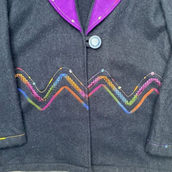 Handmade Unique Wool Sweater/Blazer - Picture 7 of 11